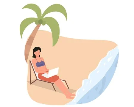 Work From Home Illustrazione stock