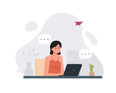Work From Home Stock Illustration
