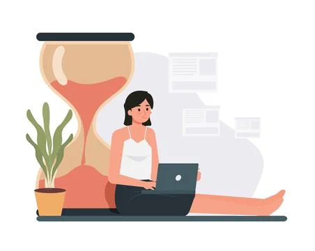 Work From Home Stock Illustration