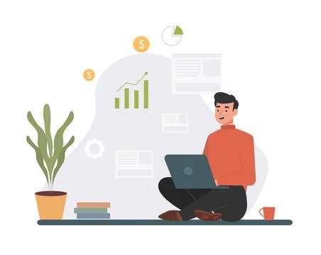 Work From Home Stock Illustration