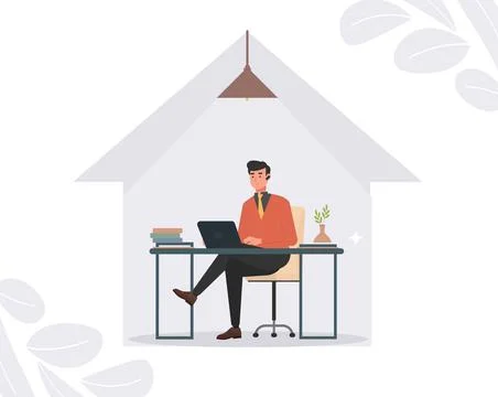 Work From Home Stock Illustration