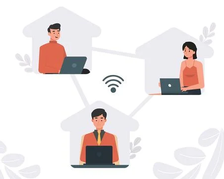 Work From Home Stock Illustration