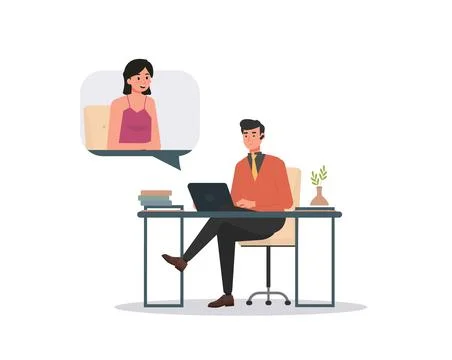 Work From Home Stock Illustration