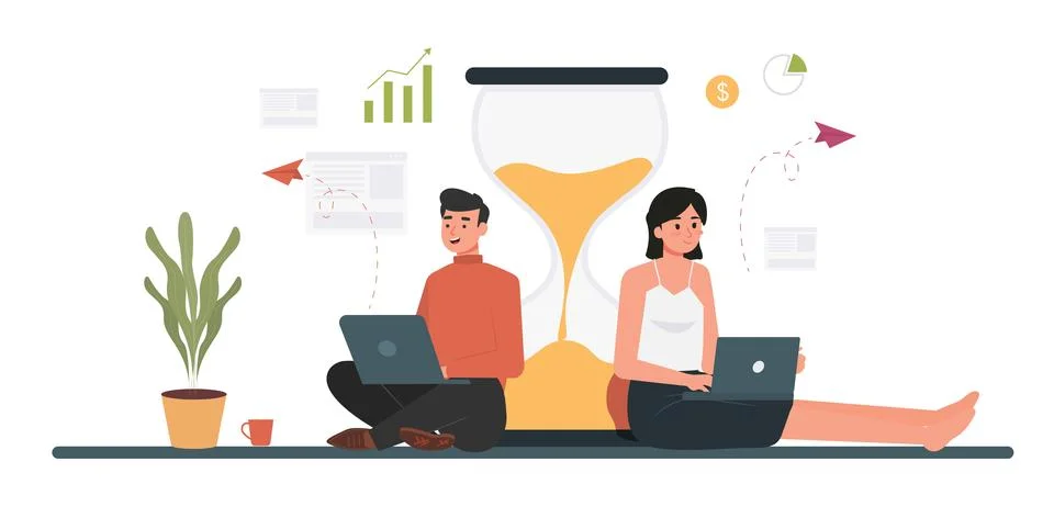 Work From Home Stock Illustration