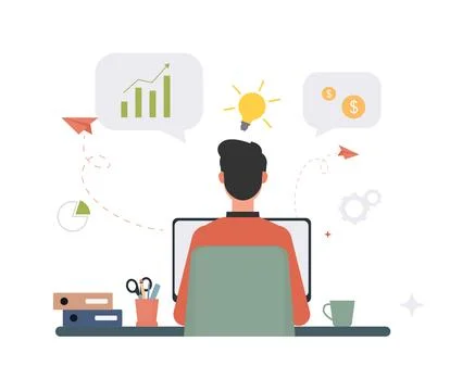 Work From Home Stock Illustration