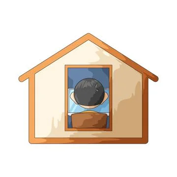 Work from home illustration Stock Illustration