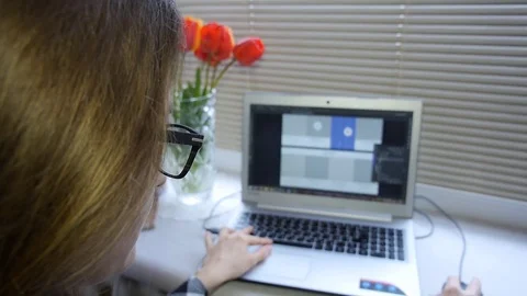 Work at home laptop Stock-Footage 74872107