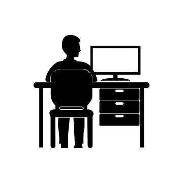 Work from home logo Illustrazione stock