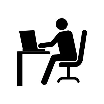 Work from home logo Illustrazione stock
