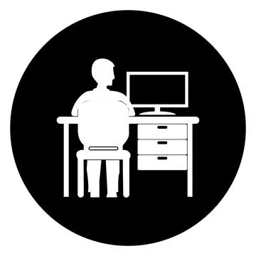 Work from home logo template Stock Illustration