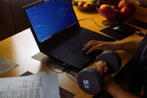 Work from home a new normal in the time of covid 19 Stock Photos