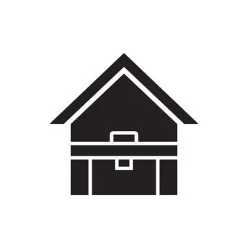 Work from home office icon Stock Illustration