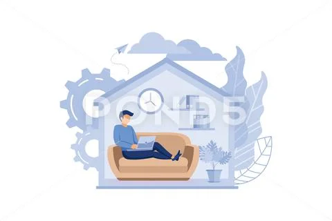 Working From Home Illustrations