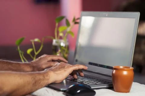 Work From Home On Quarantine Stock Photos