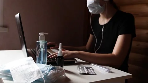 Work from home, remote work and self isolation concept. Stock Footage 135360926