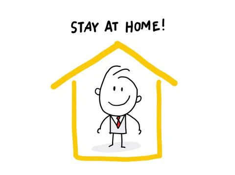 Work from home, remote work and home office. Vector illustration in a flat style Stock Illustration