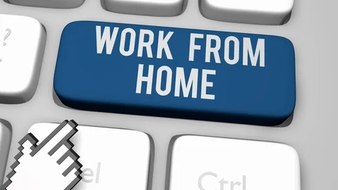 Work from home solution keyboard key Stock Footage 127079825