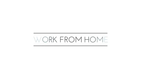 Work from home on white background Stock Footage 138705382