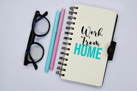 'Work from home' word Stock Photos