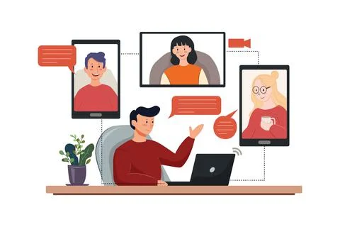 Work from homeWork from home Illustration concept. Flat illustration isolated 스톡 일러스트