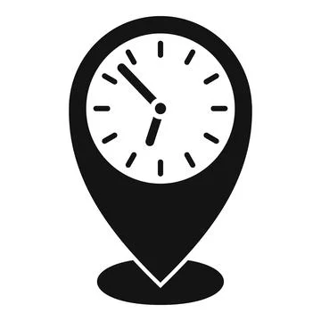 Work hour location icon simple vector. Flexible people Stock Illustration