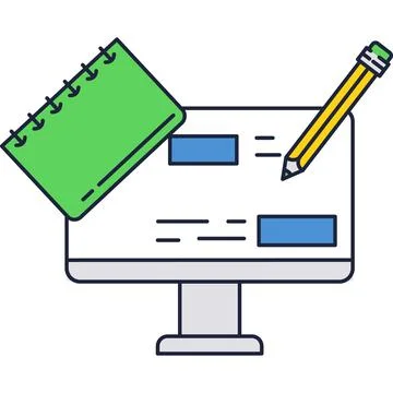 Work icon line vector business workplace isolated Stock Illustration