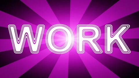 Work icon in red abstract background with rays. Video stock 113728738