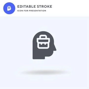 Work icon vector, filled flat sign, solid pictogram isolated on white, logo 스톡 일러스트