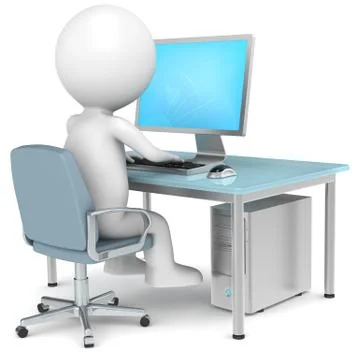 At work Stock Illustration