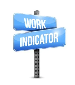 Work indicator road sign illustration design over a white background Ilustração Stock