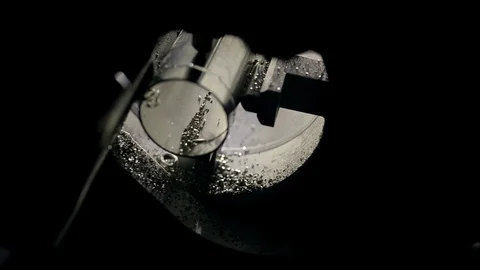 Work of industrial cut tube machine.  Stock Footage 124635451