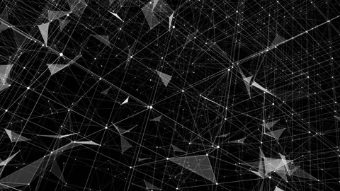 The work of information within the matrix structure. Seamless loop. Black Stock Footage 96990748