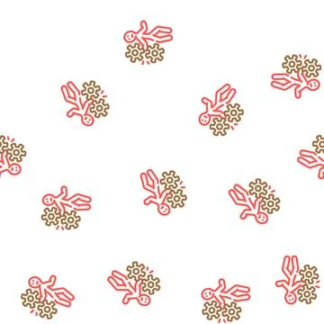 Work injury accident vector seamless pattern Illustrazione stock