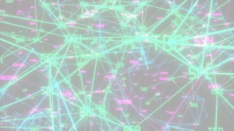 Work inside the processor.Abstract background, geometry surfaces, lines, digits Stock Footage 99726771