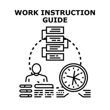 Work instruction guide concept vector illustration イラスト素材