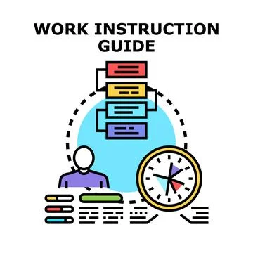 Work instruction guide concept vector illustration 스톡 일러스트