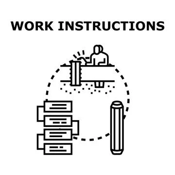 Work instructions producing a process management guide Stock Illustration
