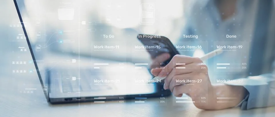 Work Item Tracking System for Project Management and Workflow Progress Moni.. Stock Photos