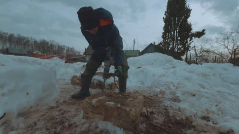 Work with a jackhammer Stock Footage 331744702