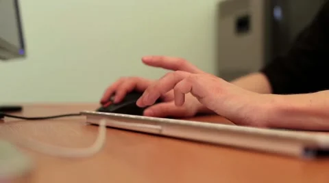 Work at the Keyboard Stock Footage 58480597