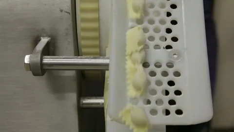 Work in the kitchen, cook prepares agnolotti, traditional Italian pasta Stock Footage 82176187