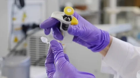 Work in the laboratory. Slow motion Stock Footage 95624278