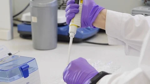 Work in the laboratory. Slow motion Stock Footage 95624467