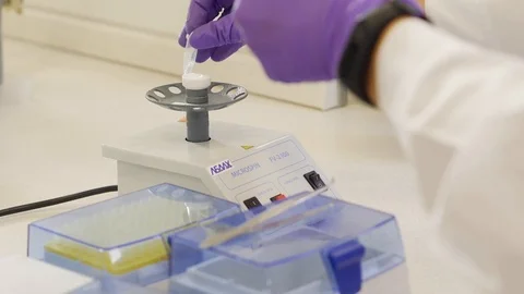 Work in the laboratory. Slow motion Stock Footage 95624689