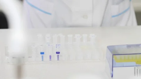 Work in the laboratory. Slow motion Stock Footage 95625205