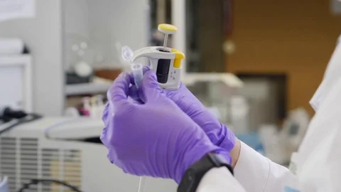 Work in the laboratory. Slow motion Stock Footage 95625238