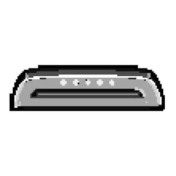 Work laminator machine pixel art vector illustration Illustrazione stock