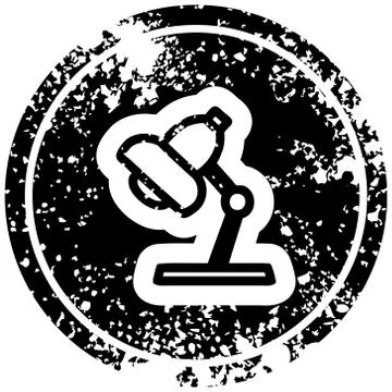 Work lamp distressed icon Stock Illustration