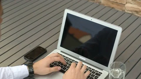 Work on the laptop in the afternoon Stock Footage 67445884