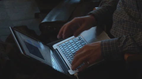 Work with Laptop Stock Footage 5478404